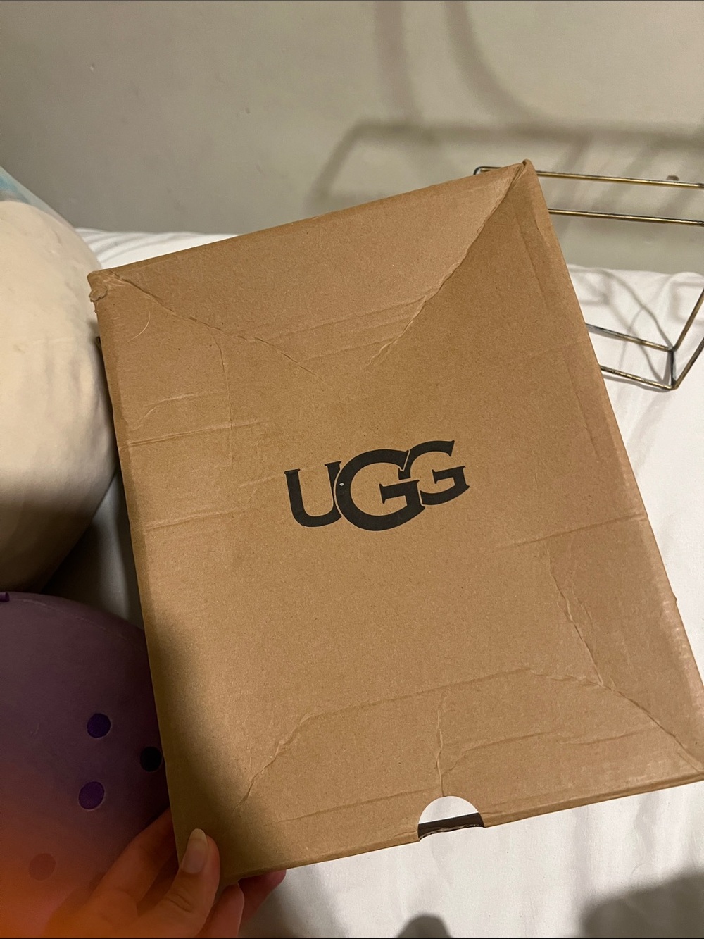 UGG Brown Cardboard Shoe Box with Black Logo